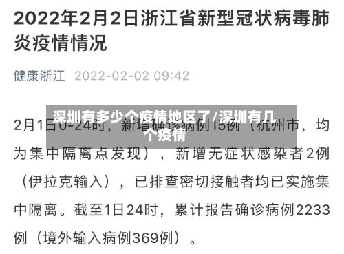 深圳有多少个疫情地区了/深圳有几个疫情
