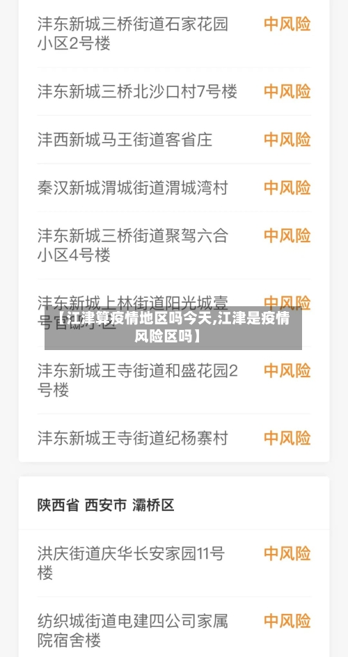 【江津算疫情地区吗今天,江津是疫情风险区吗】