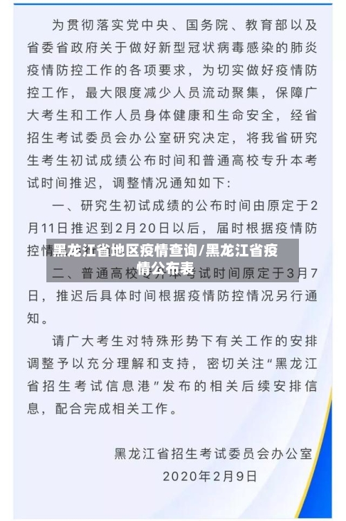 黑龙江省地区疫情查询/黑龙江省疫情公布表-第3张图片