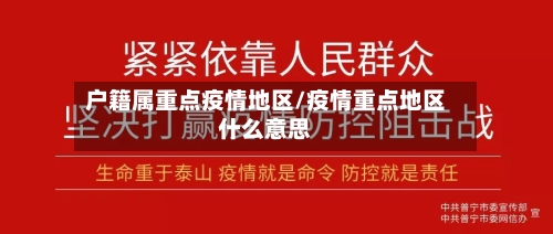 户籍属重点疫情地区/疫情重点地区什么意思