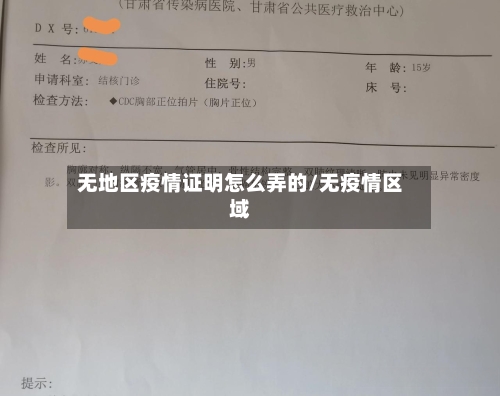 无地区疫情证明怎么弄的/无疫情区域