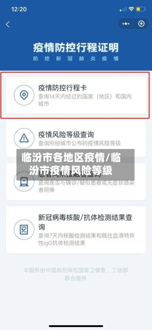 临汾市各地区疫情/临汾市疫情风险等级