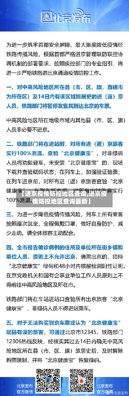 【进京疫情防控地区查询,进京疫情防控地区查询最新】