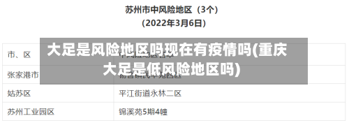 大足是风险地区吗现在有疫情吗(重庆大足是低风险地区吗)-第3张图片